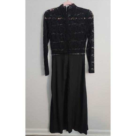 Party Gown Sexy Sheer Lace Long Sleeve Split Maxi Dress, Women’s Medium - Picture 4 of 4